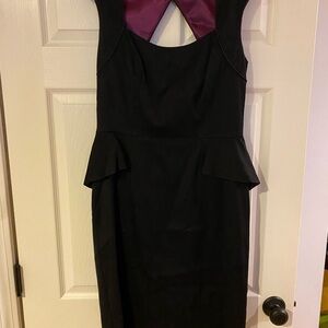 White House Black Market Black Dress with Purple Detail